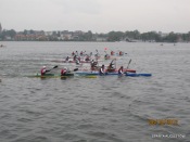 Start K-2 8,5 km młodzików tor 5 Adam Masiewicz Karol Dubnicki tor 2 Burzym Marcin Michał Zalewski